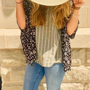 Horizontal striped tank top